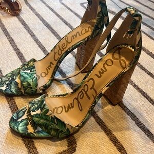 Sam Edelman palm print heels